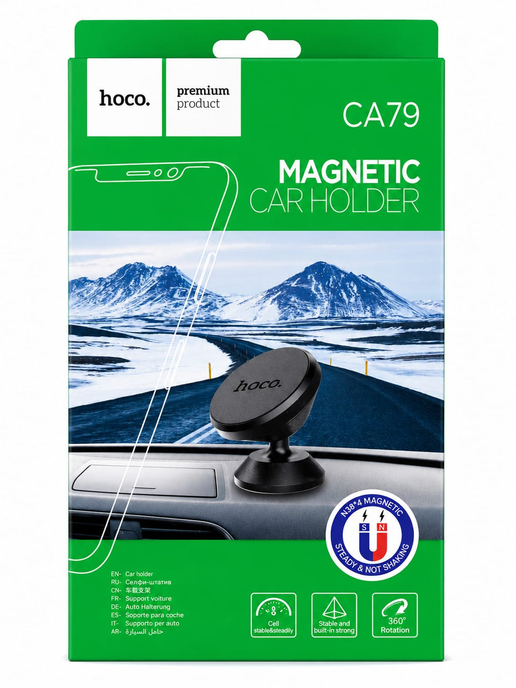 HOCO CA79 Magnetic Car Phone Holder – Dashboard Mount