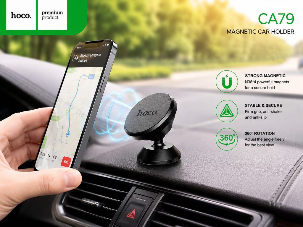 HOCO CA79 Magnetic Car Phone Holder – Dashboard Mount