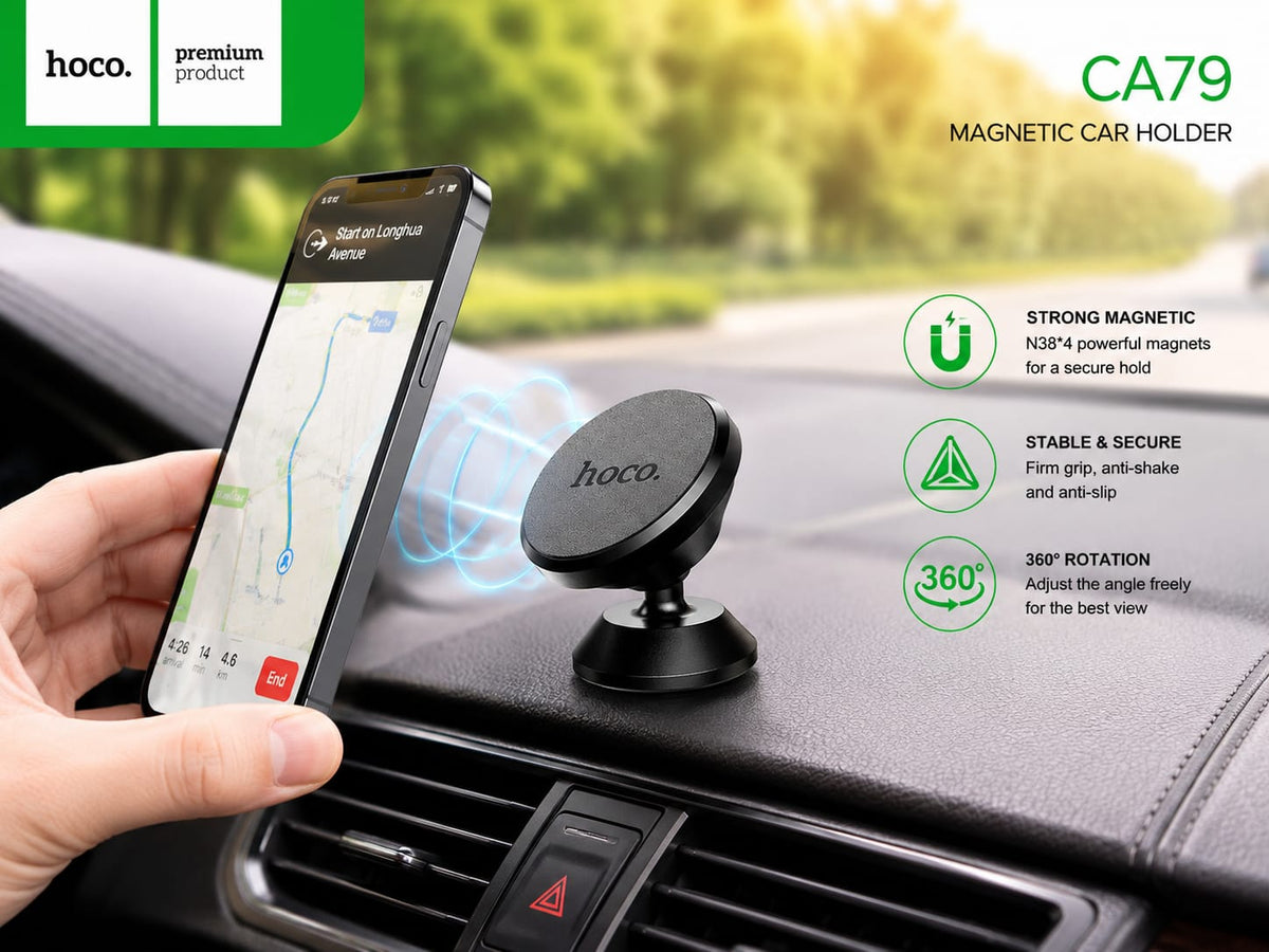 HOCO CA79 Magnetic Car Phone Holder – Dashboard Mount