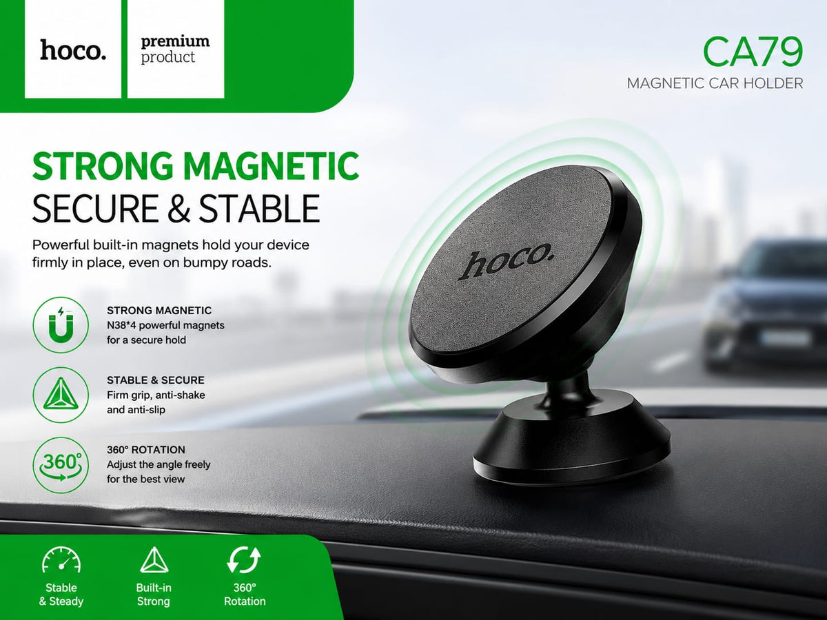 HOCO CA79 Magnetic Car Phone Holder – Dashboard Mount