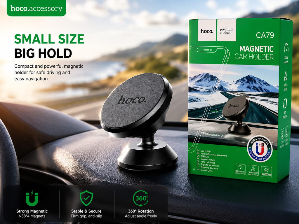 HOCO CA79 Magnetic Car Phone Holder – Dashboard Mount