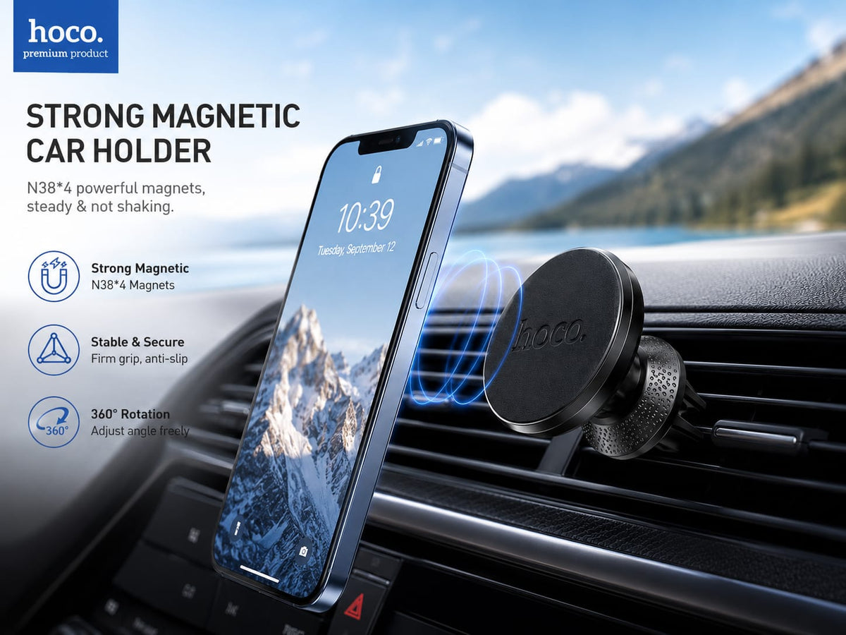 HOCO CA81 Magnetic Car Phone Holder – Air Vent Mount
