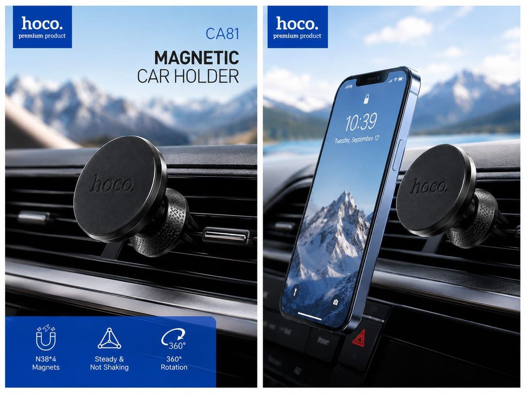 HOCO CA81 Magnetic Car Phone Holder – Air Vent Mount