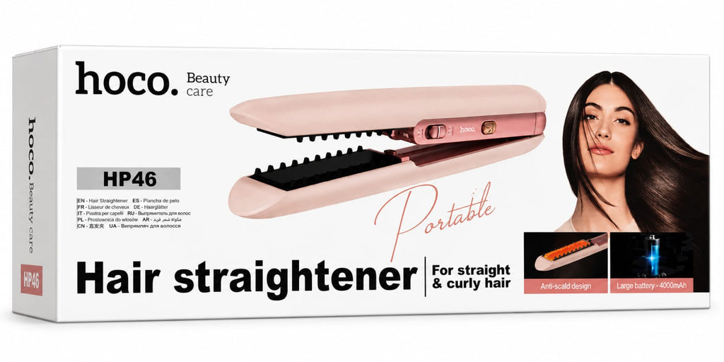 HOCO HP46 Portable Hair Straightener for Straight & Curly Hair