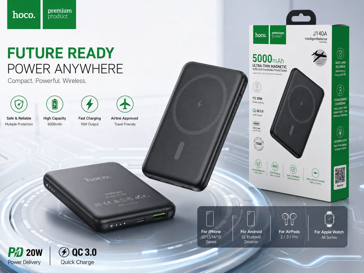 HOCO J140A 5000mAh Magnetic Power Bank