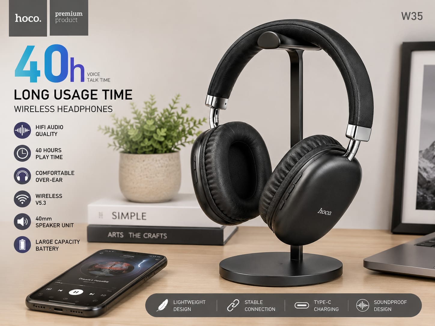 HOCO W35 Wireless Headphones