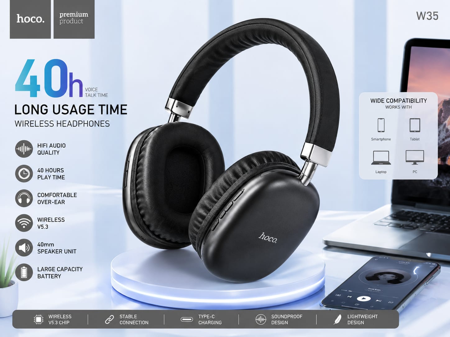 HOCO W35 Wireless Headphones